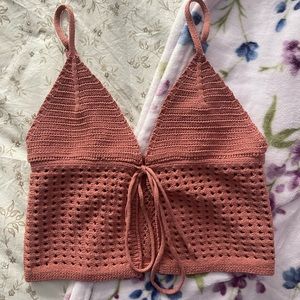 Crochet triangle cami top